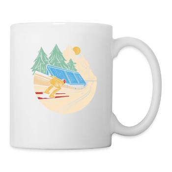 Ski jumpers on the ski jump, Zieeeehhhh - Mug - white - Right