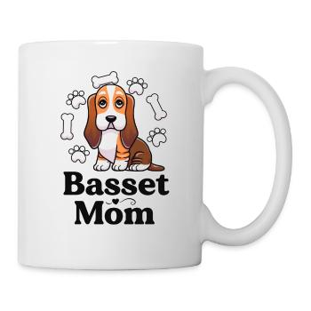 Basset Mom Basset Hound Mama Dog Lover Kawaii - Mug - white - Right