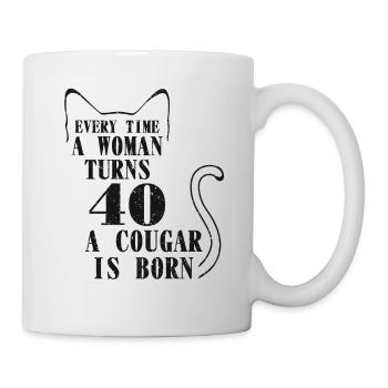 Womnes 40e anniversaire Drôle de dame de 40 ans B-Day - Mug blanc - blanc - Droite