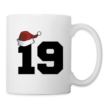 19 Zahl Weihnachten - Tasse - Weiß - Rechts