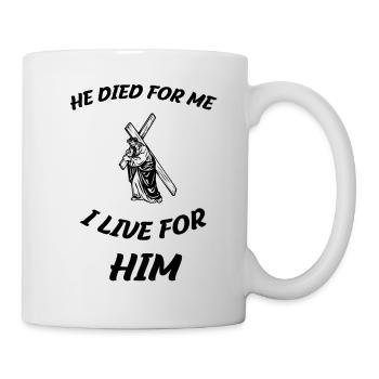Jésus-Christ Croiser la religion En disant idée de cadeau - Mug blanc - blanc - Droite