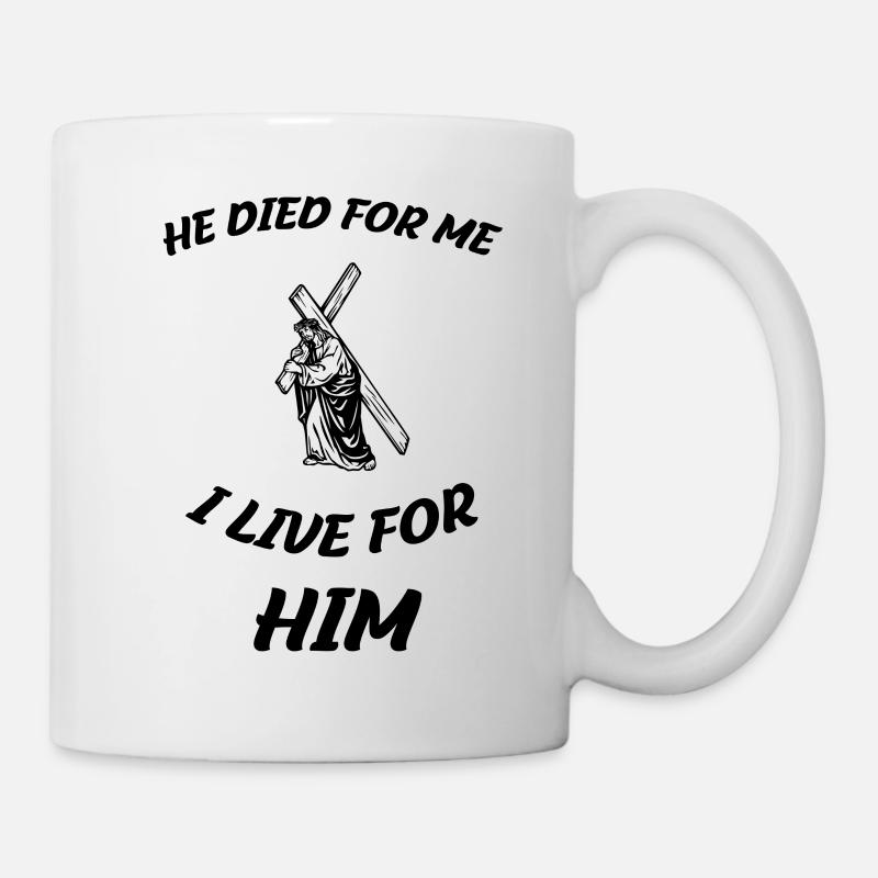 Jesus Christ Cross Religion Saying Gift Idea - Mug - white