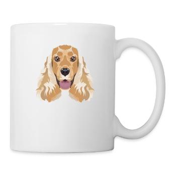 Cocker anglais souriant Spaniel - Mug blanc - blanc - Droite