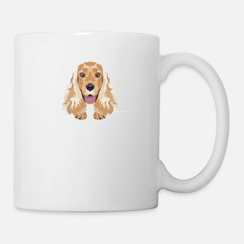 Lächelnder English Cocker Spaniel - Tasse - Weiß