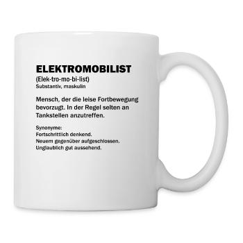 Elektromobilist - Tasse - Weiß - Rechts