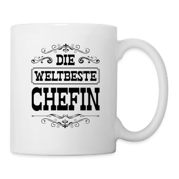 Weltbeste Chefin - Tasse - Weiß - Rechts