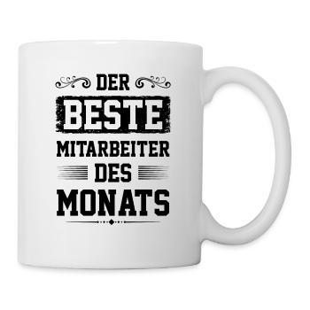 Mitarbeiter des Monats - Tasse - Weiß - Rechts