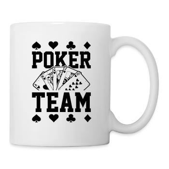 Équipe de poker - Mug blanc - blanc - Droite