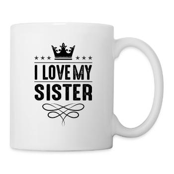 J’aime ma sœur - Mug blanc - blanc - Droite