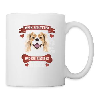 Mein Schatten hat 4 Pfoten, Cavalier King Charles - Tasse - Weiß - Rechts