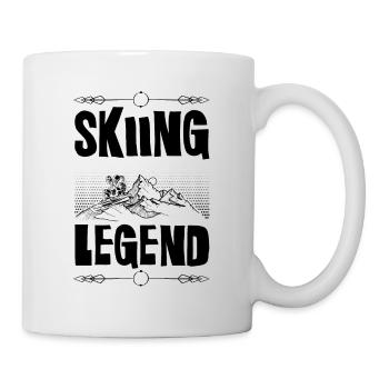 Légende du ski - Mug blanc - blanc - Droite