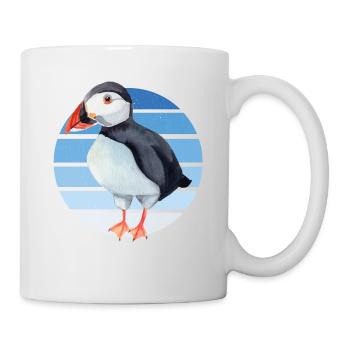 Papageitaucher Puffin Papagei Lunde Vogel Geschenk - Tasse - Weiß - Rechts