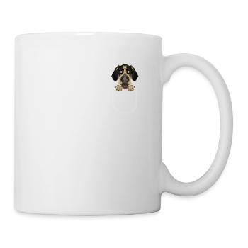 Cheveux en fil allemand dans la poche de la poitrine - Mug blanc - blanc - Droite