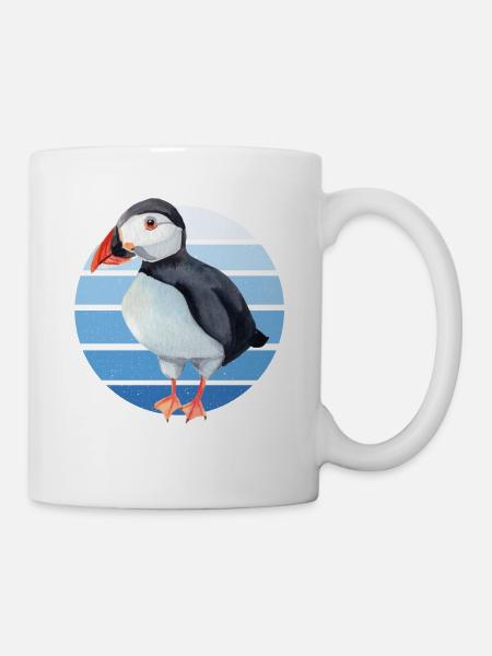 Papageitaucher Puffin Papagei Lunde Vogel Geschenk - Tasse - Weiß