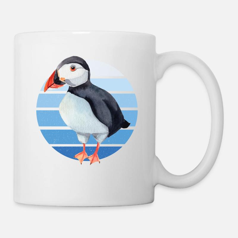 Papageitaucher Puffin Papagei Lunde Vogel Geschenk - Tasse - Weiß