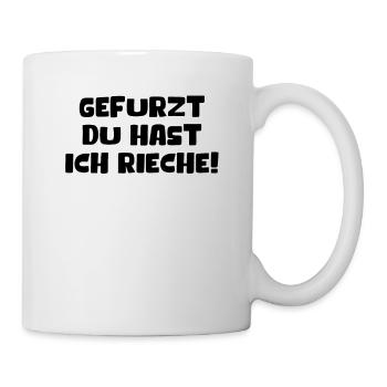 Gefurzt Du Hast Ich Rieche Pupsen Lustiger Spruch - Tasse - Weiß - Rechts