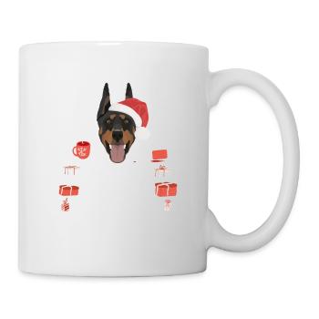 Dobermann Betrunken - Tasse - Weiß - Rechts