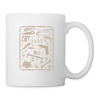 Tools with frame vintage - Mug - white - Right