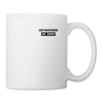 Gefangener Häftling Kostüm Karneval Fasching Knast - Tasse - Weiß - Rechts