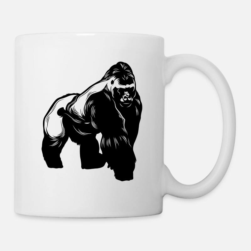 Gorilla Tier - Tasse - Weiß