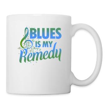 Le blues est mon remède - Mug blanc - blanc - Droite