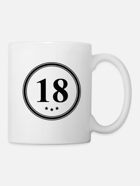 Maillot à 18 chiffres - Mug blanc - blanc