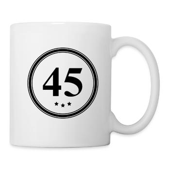 45 Zahl Trikot - Tasse - Weiß - Rechts