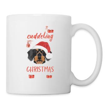 Rauhaardackel Weihnachten - Tasse - Weiß - Rechts