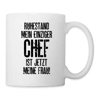 Ruhestand Rente Pension Renteneintritt Abschied - Tasse - Weiß - Rechts