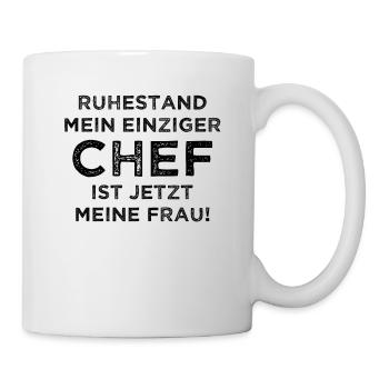 Ruhestand Rente Pension Renteneintritt Abschied - Tasse - Weiß - Rechts
