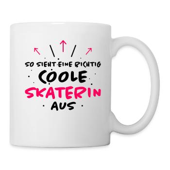 Skaterin Lustiger Spruch Skating Sprüche Geschenk - Tasse - Weiß - Rechts