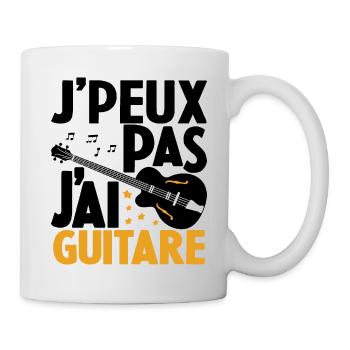 Je Peux Pas J'ai Guitare Drôle Guitare - Mug blanc - blanc - Droite
