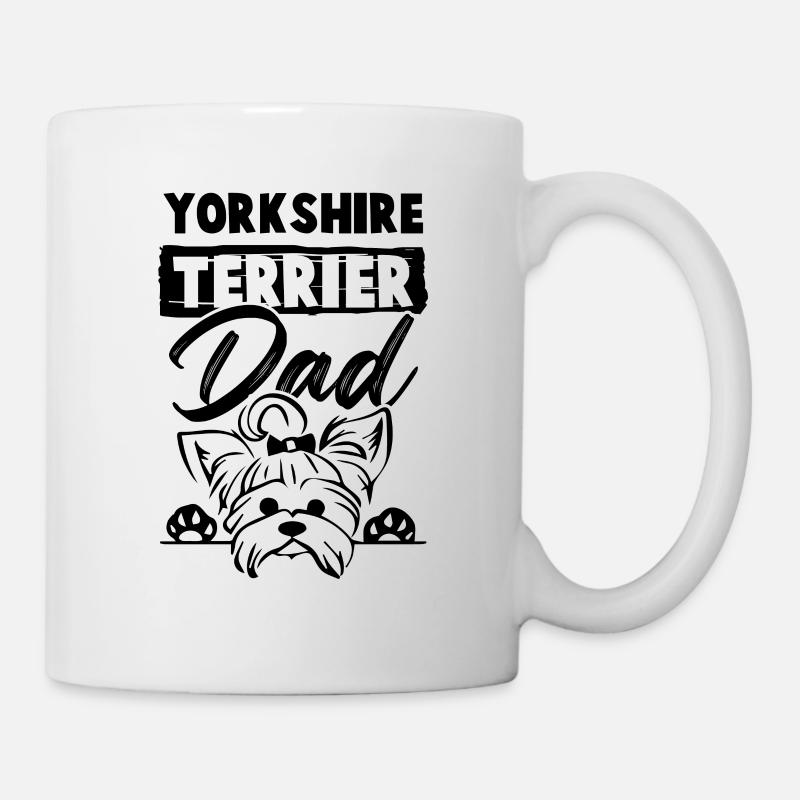 dad yorkshire terrier - Tasse - Weiß