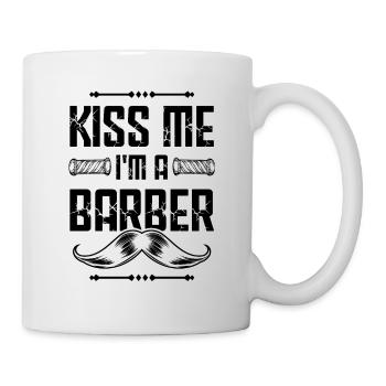 Küsse mich Barber - Tasse - Weiß - Rechts