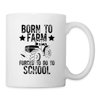né à l’école de ferme - Mug blanc - blanc - Droite