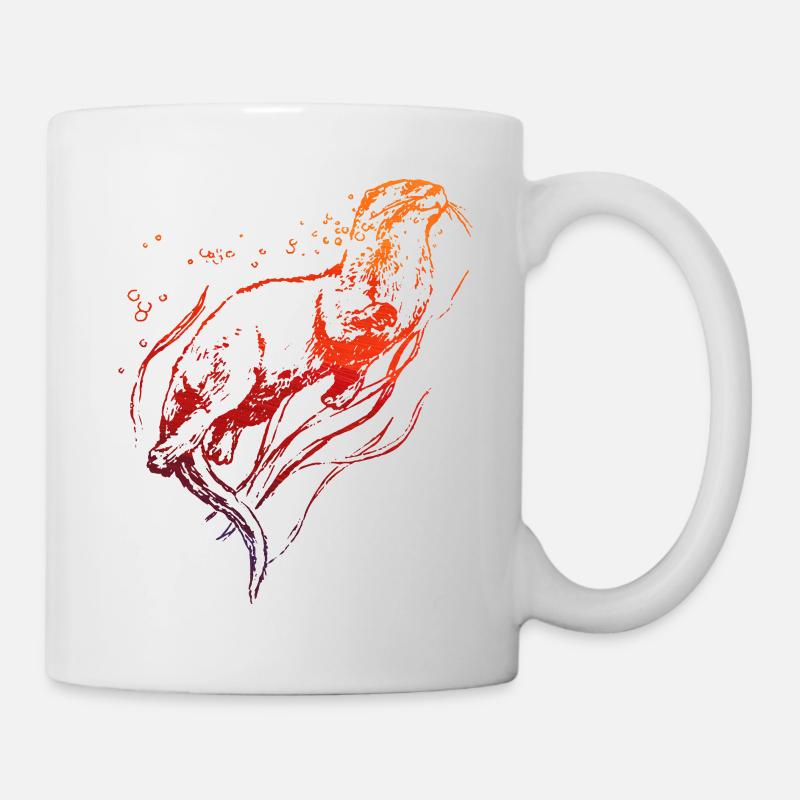 Loutre - Mug blanc - blanc