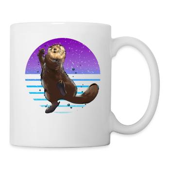 Otter Retro - Tasse - Weiß - Rechts