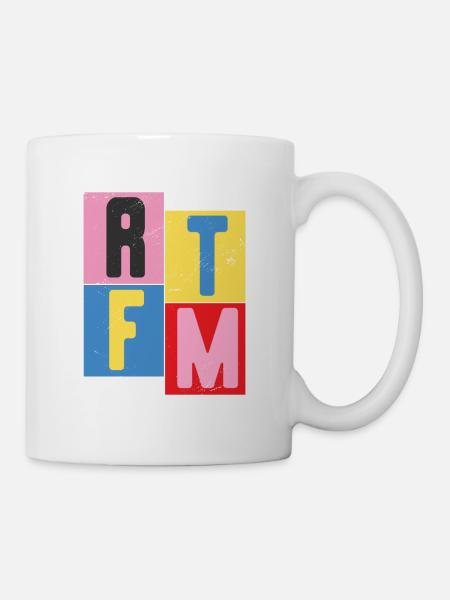 RTFM - Lire le F.. Manuelle - Mug blanc - blanc