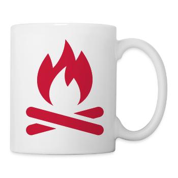 Feu de camp de feu - Mug blanc - blanc - Droite