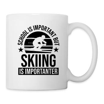 schule wichtig ski wichtiger - Tasse - Weiß - Rechts