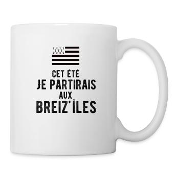 Cet été je partirais aux Breizh Iles - Mug blanc - blanc - Droite