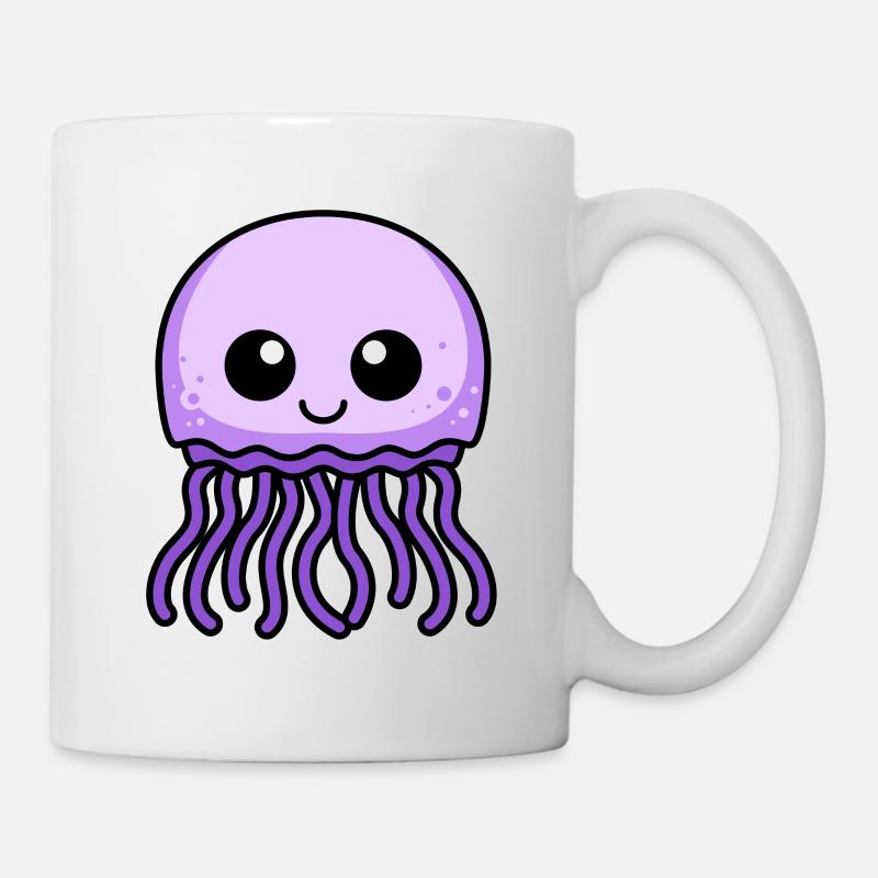 Qualle Comic Tier - Tasse - Weiß