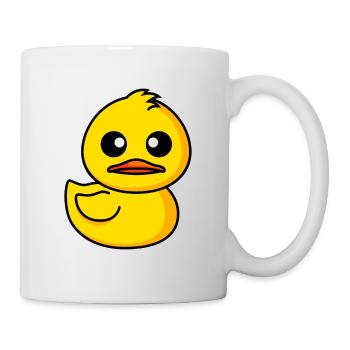 Ente Comic Tier - Tasse - Weiß - Rechts