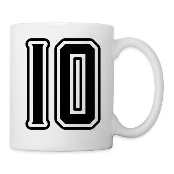 10 Zahl symbol - Tasse - Weiß - Rechts
