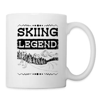 Légende du ski - Mug blanc - blanc - Droite