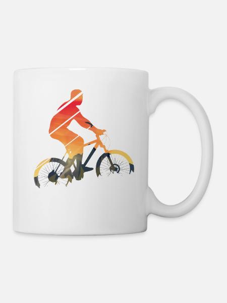 Fahrrad MTB - Tasse - Weiß