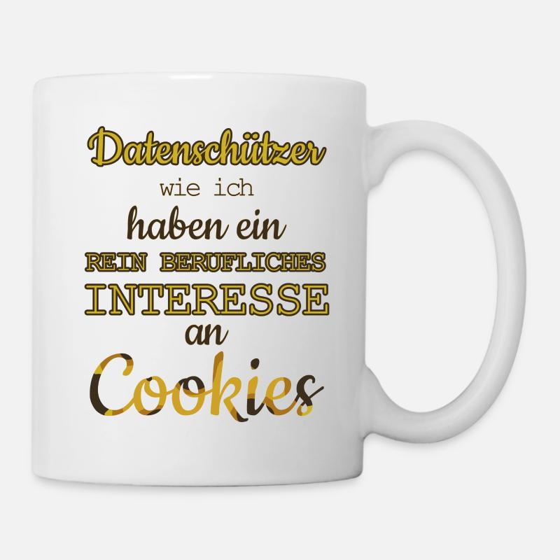 Lustig Datenschützer berufliche Cookies - Tasse - Weiß