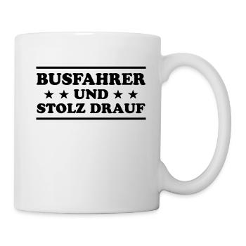 Busfahrer Beruf Lustiger Spruch Linienbus Geschenk - Tasse - Weiß - Rechts