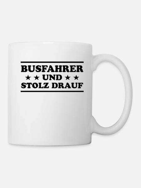 Busfahrer Beruf Lustiger Spruch Linienbus Geschenk - Tasse - Weiß
