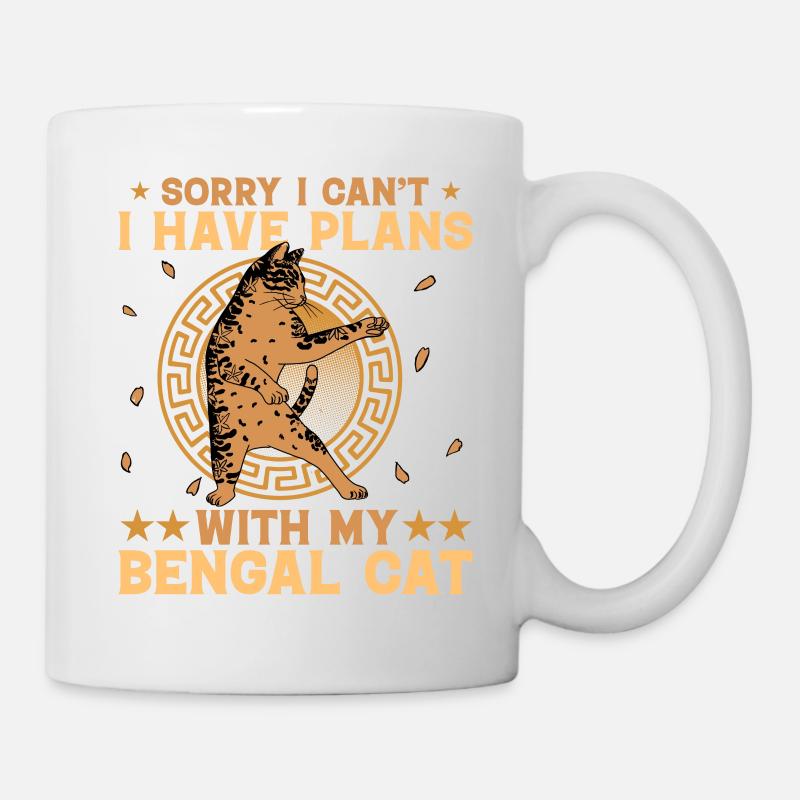 Sorry i can't I have Plans with my Bengal Cat - Mug - white